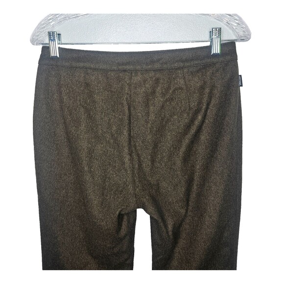 Vtg MOSCHINO Jeans Wool Trouser Pants Women's 8 Embroidered Ankle Slits Green - Picture 9 of 14